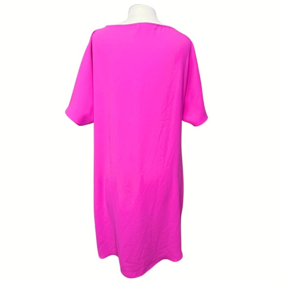 Trina Turk Islet Dress Hot Pink High Low Hem Flowy Romantic Vacation Medium - Picture 4 of 12
